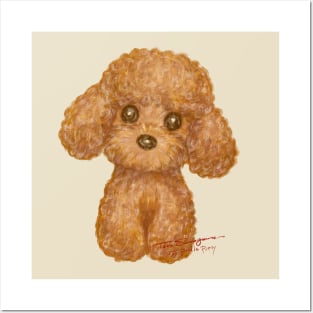 Toy poodle brush drawing Posters and Art